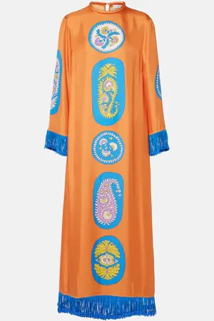 ALÉMAIS Alémais Midikleid Luis aus Seide