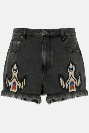 Marant Etoile Bestickte Jeansshorts Lesia