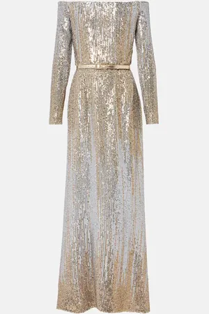 Elie saab Off-Shoulder-Robe mit Pailletten
