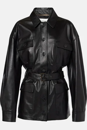 Saint Laurent Lederjacke Saharienne