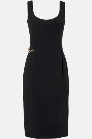 VERSACE Midikleid Safety Pin aus Cady