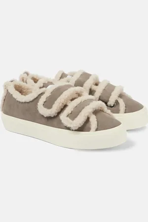 INUIKII Sneakers aus Veloursleder mit Shearling