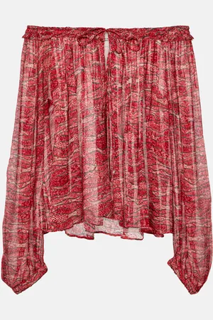 Marant Etoile Off-Shoulder-Top Vutti aus Chiffon
