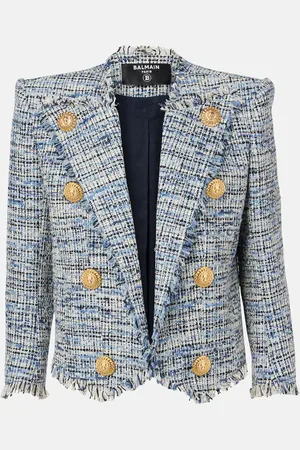 Balmain Blazer Side To Side aus Tweed
