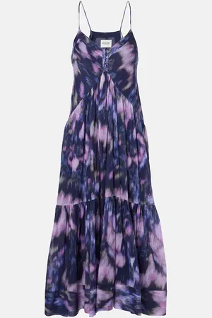 Marant Etoile Bedrucktes Maxikleid Sabba aus Baumwolle