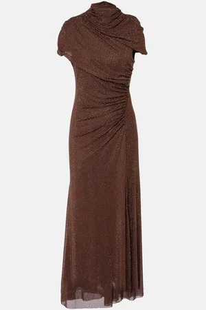 Self-Portrait Midikleid mit Kristallen