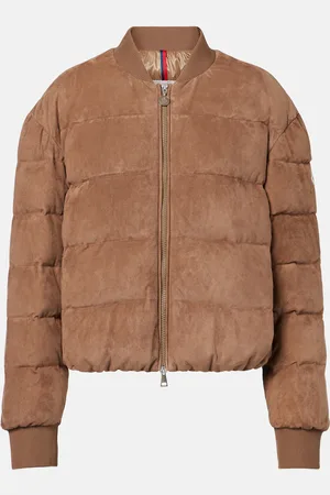 Moncler Daunenjacke Pollet aus Veloursleder