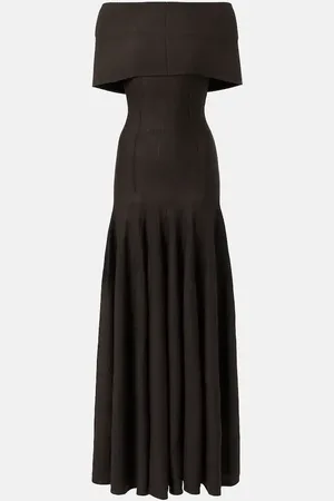 Khaite Off-Shoulder-Maxikleid Ava