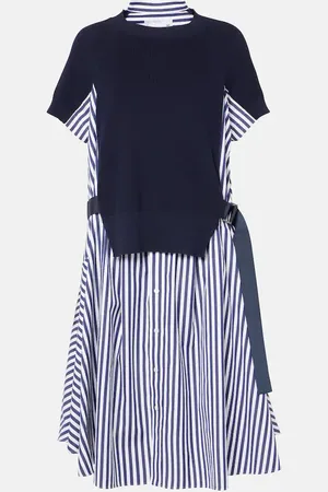 SACAI Midikleid aus Baumwolle