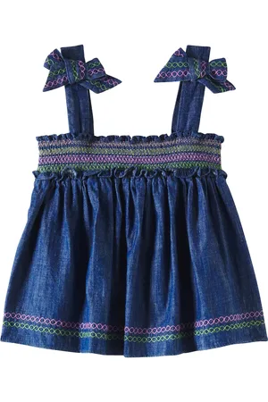 ZIMMERMANN Besticktes Top Tallow aus Denim