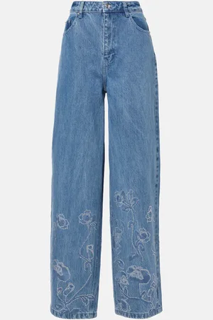 ROTATE Verzierte Wide-Leg Jeans