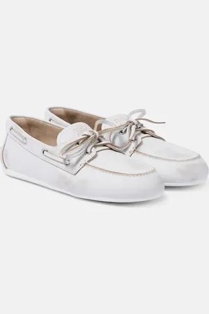 Miu Miu Segelschuhe Bleached aus Leder