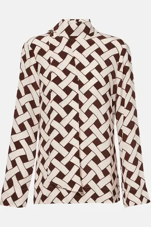 RIXO London Bedruckte Schluppenbluse Libra
