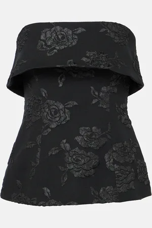 ROTATE Off-Shoulder-Top aus Jacquard