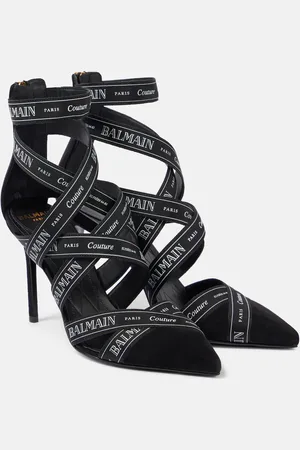 Balmain Sandalen 95 mit Veloursleder