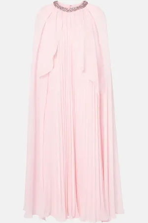 Self-Portrait Robe aus Chiffon mit Kristallen