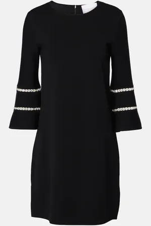 Carolina Herrera Verziertes Minikleid aus einem Wollgemisch