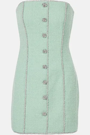 ROTATE Verziertes Minikleid aus Bouclé