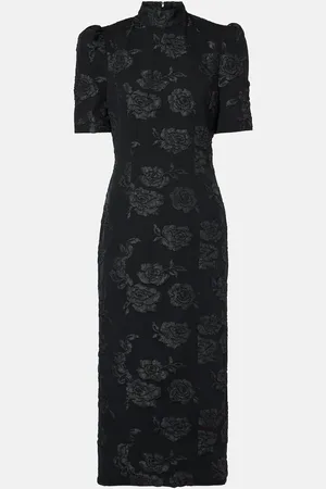 ROTATE Midikleid aus Jacquard