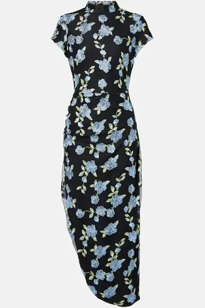 ROTATE Besticktes Midikleid