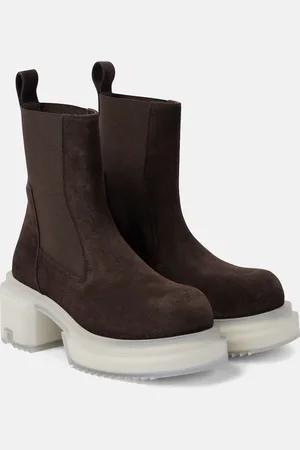Rick Owens Ankle Boots Beatle aus Veloursleder