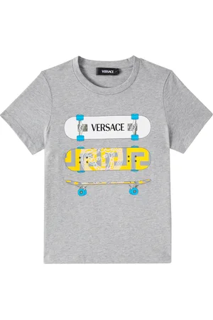 VERSACE Bedrucktes T-Shirt aus Baumwoll-Jersey