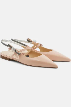 Mach & Mach Slingback-Ballerinas Crystal Cube aus Lackleder