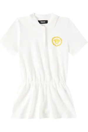 VERSACE Polokleid Medusa Alloro aus Baumwoll-Piqué