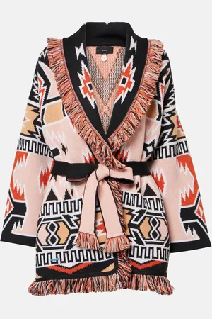 Alanui Cardigan Geometric Roots aus Woll-Jacquard