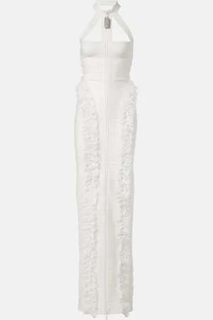 Self-Portrait X Chistopher Kane Maxikleid mit Spitze und Kristallen