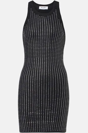 The Attico Minikleid aus Baumwolle mit Kristallen
