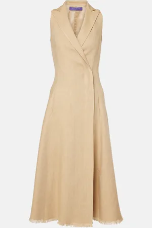 Ralph Lauren Midikleid aus Seide und Leinen