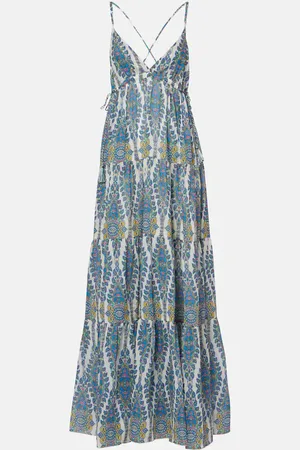 Etro Bedrucktes Maxikleid aus Baumwolle und Seide