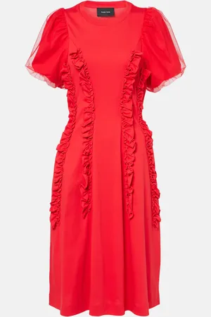 Simone Rocha Midikleid aus Baumwolltüll
