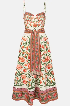 Farm Rio Bedrucktes Midikleid aus Baumwolle