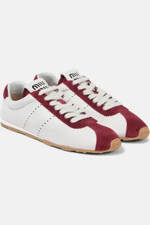Miu Miu Sneakers Plume aus Leder mit Veloursleder