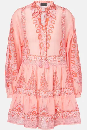 Etro Minikleid aus Baumwolle und Seide