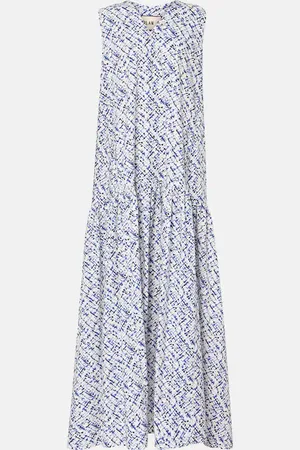 Plan C Bedrucktes Maxikleid aus Baumwolle