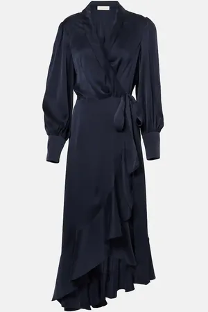 ZIMMERMANN Wickelkleid aus Seidensatin