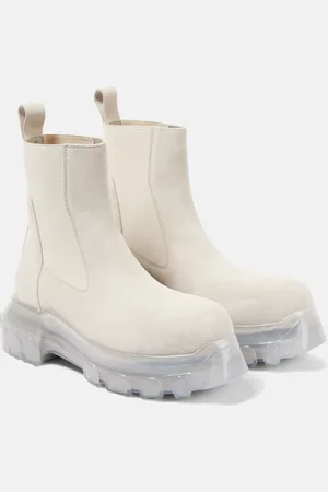 Rick Owens Chelsea Boots Beatle Tractor aus Veloursleder