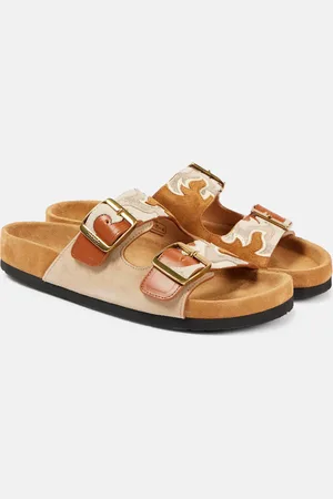 Isabel Marant Sandalen Lelik aus Veloursleder und Leder