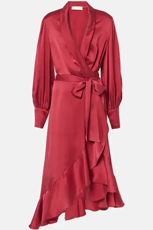 ZIMMERMANN Wickelkleid aus Seidensatin