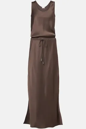 Brunello Cucinelli Maxikleid aus Satin