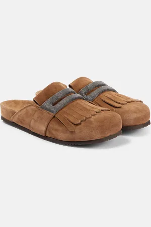 Brunello Cucinelli Slippers aus Veloursleder