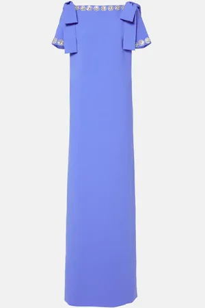 Carolina Herrera Bestickte Robe aus Crêpe
