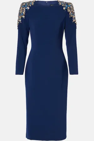 Jenny Packham Verziertes Cocktailkleid Isla aus Crêpe