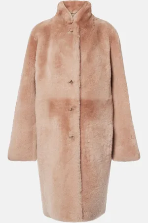 Joseph Wendbarer Mantel Britany aus Leder und Shearling