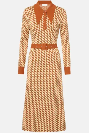 RIXO London Midikleid aus einem Baumwollgemisch