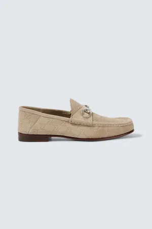 Gucci Loafers Horsebit 1953 GG aus Veloursleder