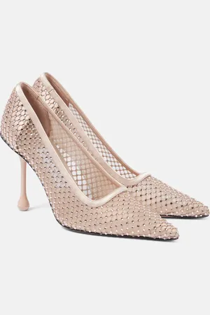 Jimmy Choo Pumps Ixia 95 aus Mesh mit Kristallen